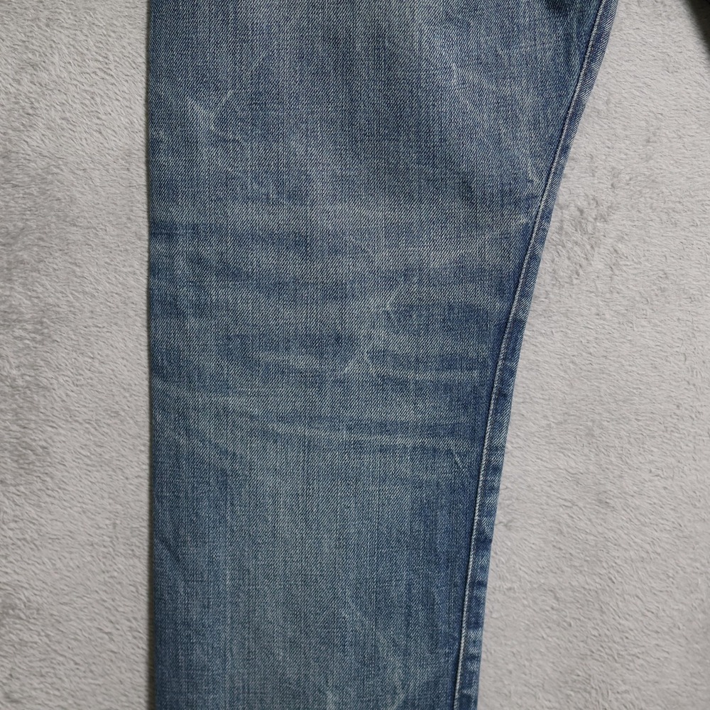 Polo Ralph Lauren Jeans Mens 34x32 Blue Sullivan Slim Denim Whiskering Distress - Picture 10 of 16